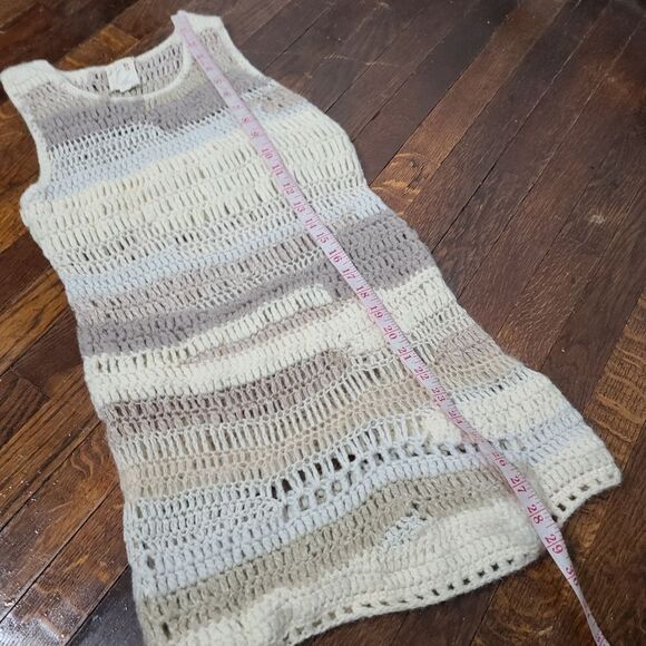 Anthropologie Altiplano Crochet Tunic Beige Earth Tones Festival Boho Small - Picture 8 of 12